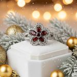 серебряное кольцо с полудрагоценными камнями 59307624